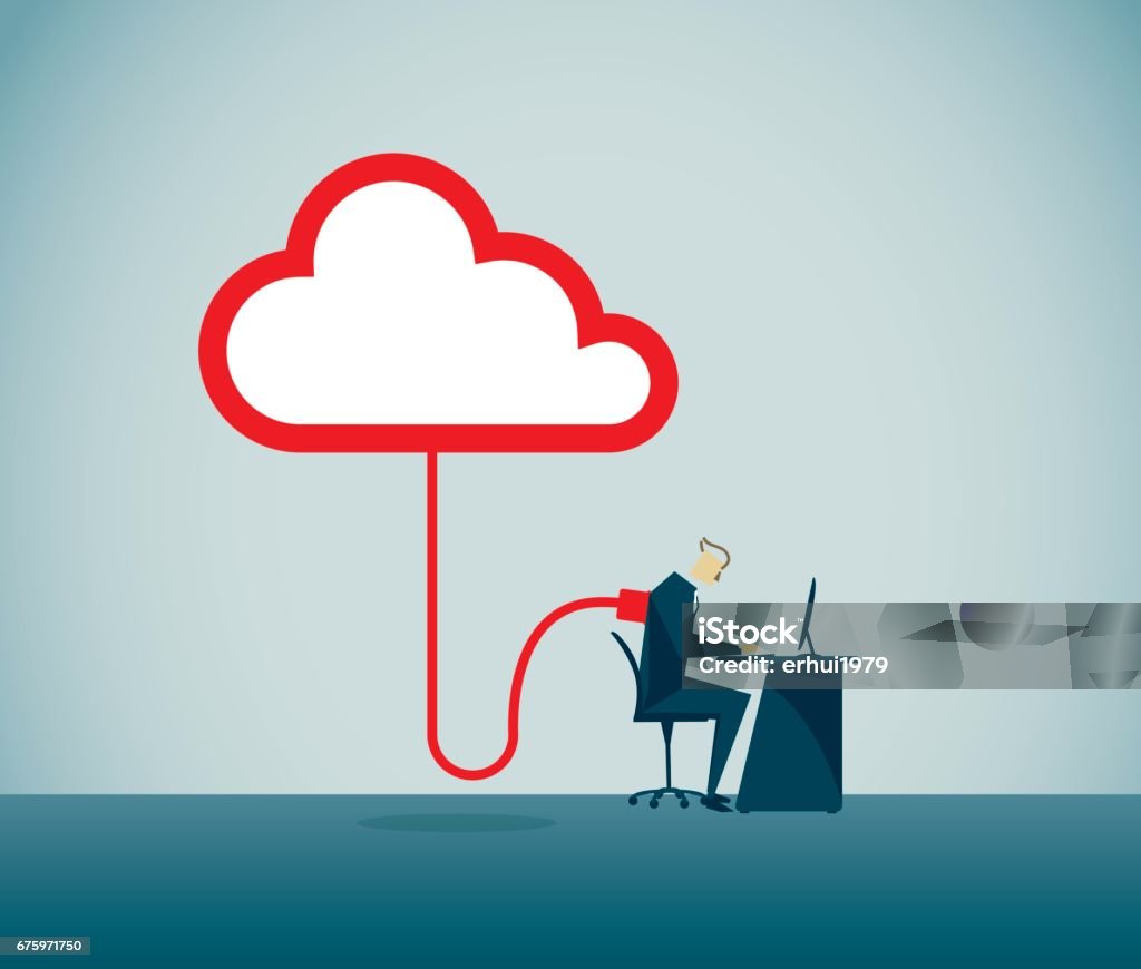 Using Pc Stock Images Using Computer Stock Illustration - Download Image Now - Backup, Red ...