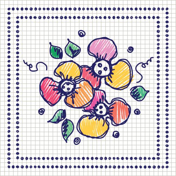 istock Floral frame. Hand drawn flowers and leaves Vector design. Hand sketch line drawing. Decorative card with space for text. Artistic drawing Series of Cards, Blanks and Forms, Template. 675985806