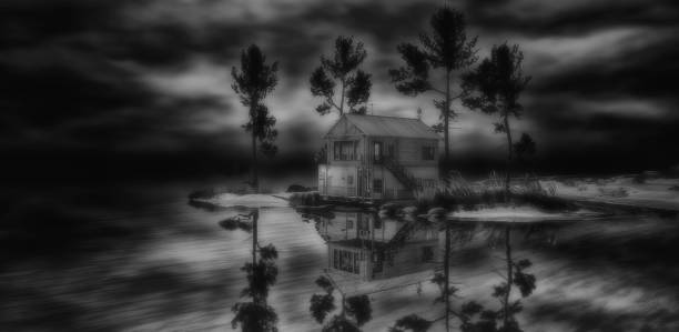 istock House by the sea in black-and-white 675993622