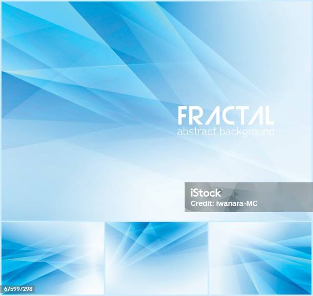Fractal Abstract Background Stock Illustration - Download Image Now - Backgrounds, Blue, Ice