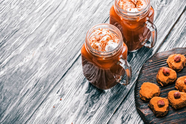 istock Hot chocolate in mason jars 676000608