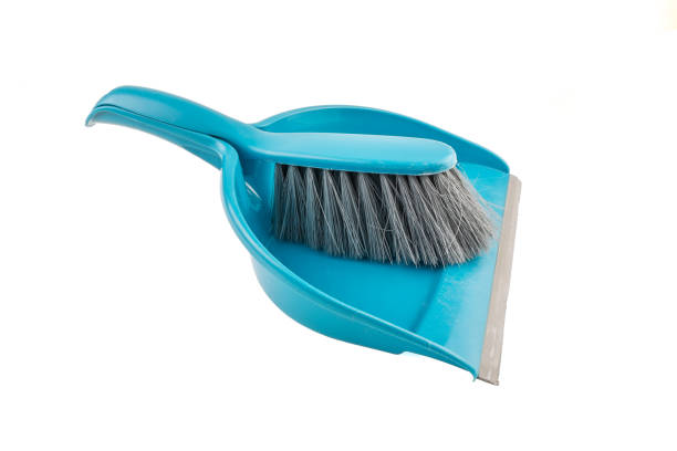 istock Blue Dustpan and a brush isolated 676011814