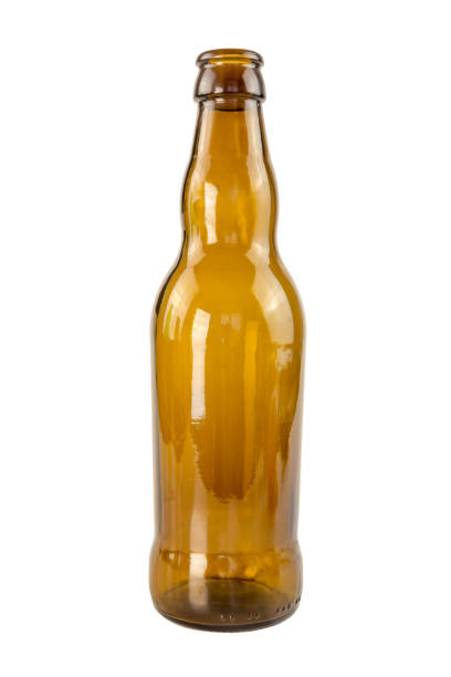 istock Recyclable brown glass bottle isolated 676011858