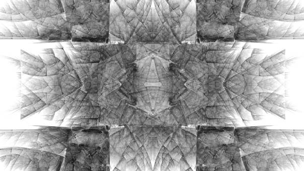 istock Monochrome abstract fractal illustration 676012246