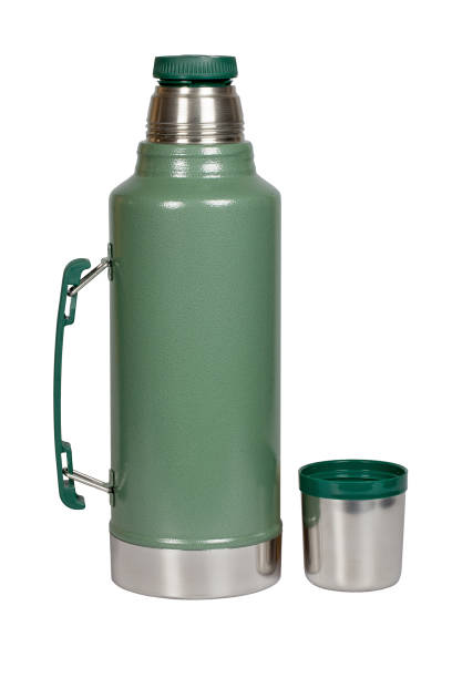 스테인리스 보온병 흰색 절연 - insulated drink container 뉴스 사진 이미지