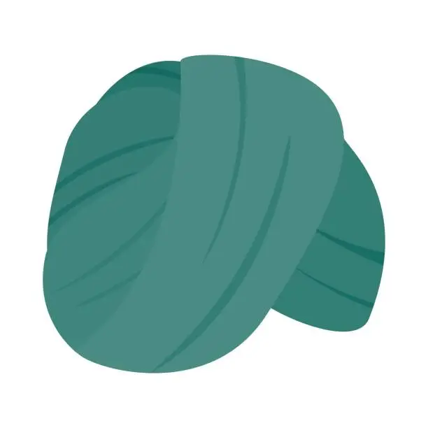 Vector illustration of Indian Headgear Turban icon, isometric 3d style