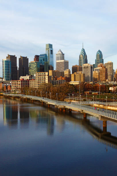 istock Vertical view of the Philadelphia skyline 676026580