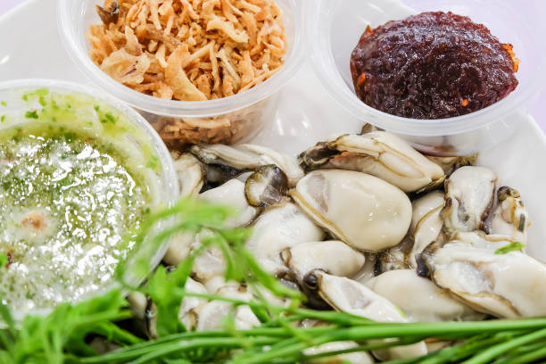 istock Local fresh oyster in dish 676034454
