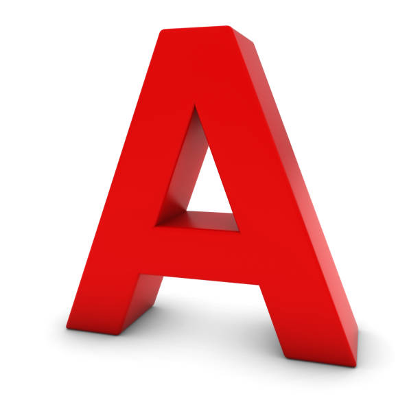 istock Red Capital A - 3D Letter A Isolated on white 676067118
