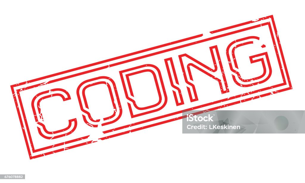 Stamp For Coding Coding Rubber Stamp Stock Illustration - Download Image Now - Built ...