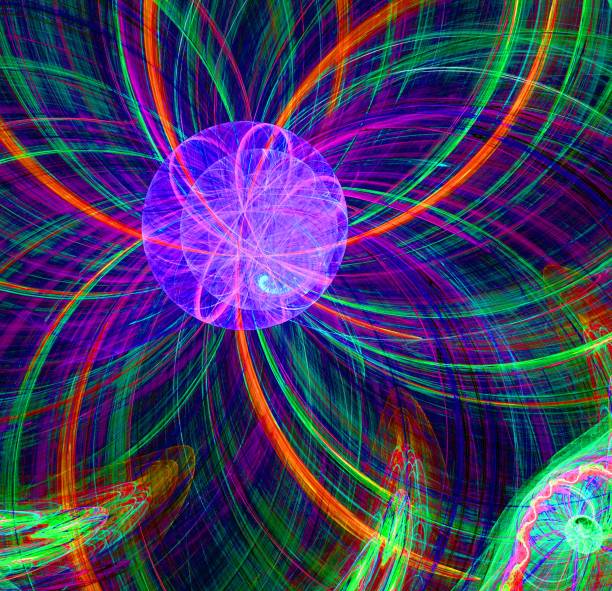 istock Abstract fractal purple fantastic alien sun image 676121690