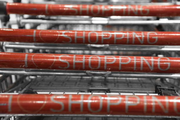 istock Shopping carts in the supermarket 676139572