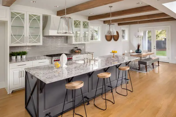 kitchen in newly constructed luxury home