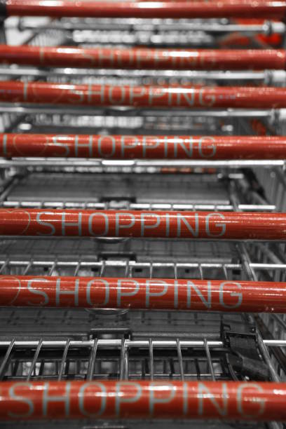 istock Shopping carts in the supermarket 676163498