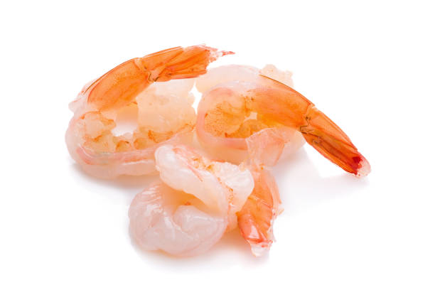 istock Shrimps Prawns isolated on a White Background Seafood 676173208