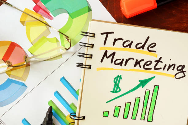 istock Notepad with trade marketing on the wooden table. 676197312