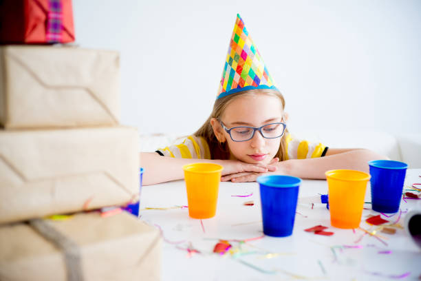 istock Bored girl on a party 676198642