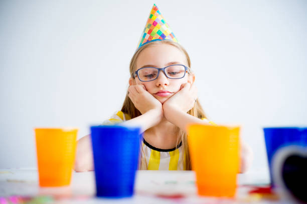 istock Bored girl on a party 676198998