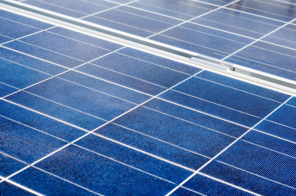 istock Solar panel and polycrystalline photovoltaic cells 676234298