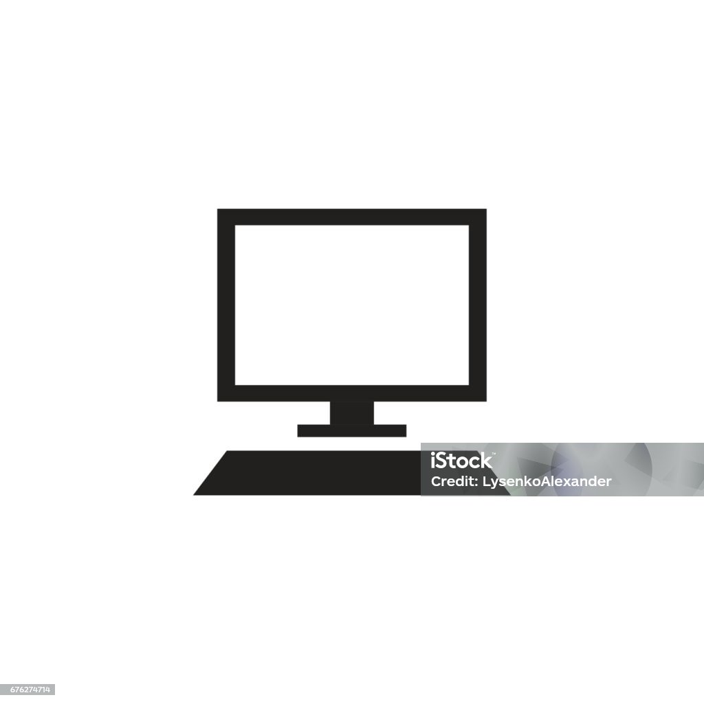 Compu Vector Computer Vector Illustration Stock Illustration - Download Image Now ...