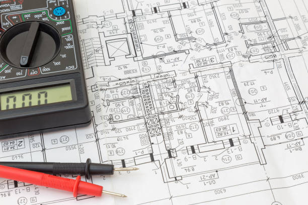 istock Still Life Of Electrical Components Arranged On Plans 676285074