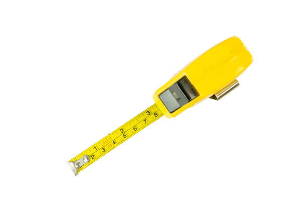 istock Yellow measuring tape isolated 676285260