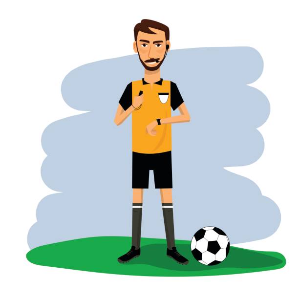 Ilustración de Vector De Fútbol Árbitro De Fútbol Sobre Fondo De Color  Personaje De Dibujos Animados y más Vectores Libres de Derechos de Jugador  de fútbol - iStock