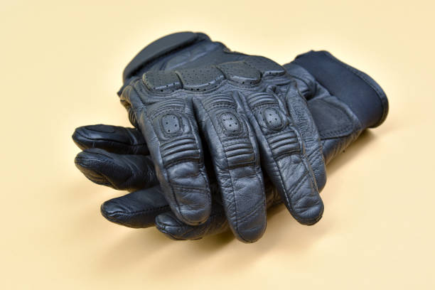 istock black leather gloves for riding a motorcycle or bicycle 676306104