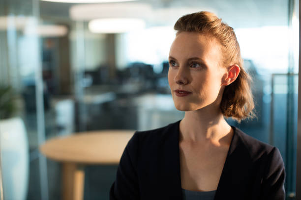 istock Thoughtful businesswoman looking away 676309740