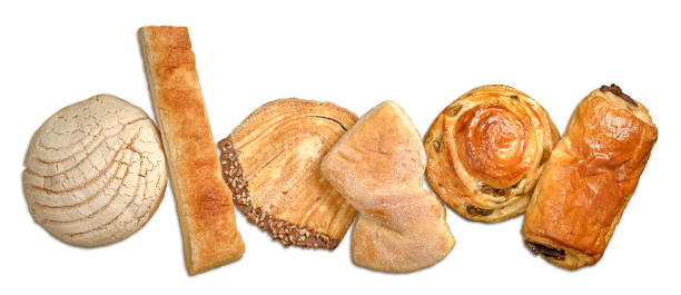 Mexican sweet bread Sweet bread assorted traditional Mexican bakery isolated banderilla stock pictures, royalty-free photos & images