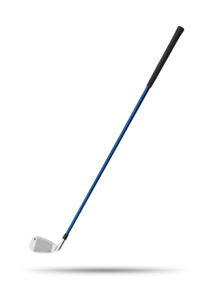 golf-stick isoliert auf weiss - golf golf club golf swing tee stock-fotos und bilder