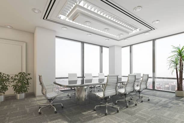 3d rendering business meeting room on office building