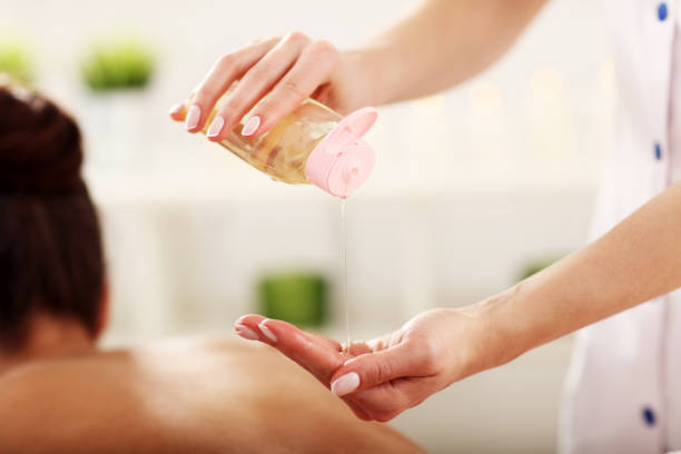 istock Beautiful woman getting massage in spa 676364268