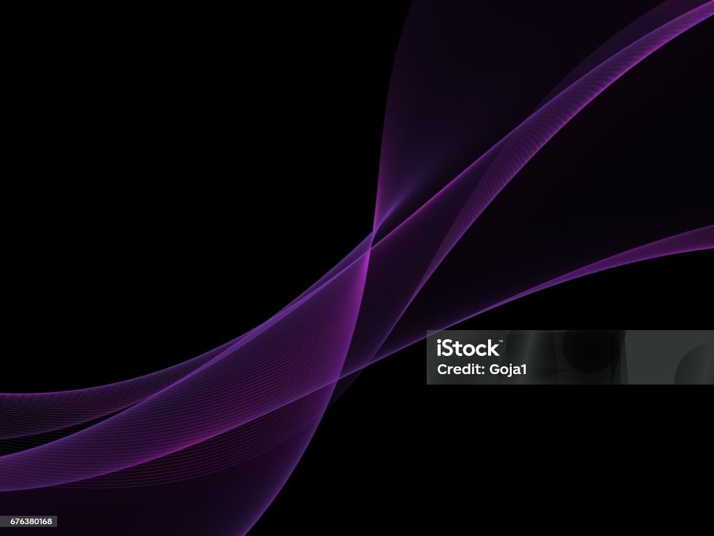 Abstract Light Violet Abstract Light Violet Wave On Black Background Stock Photo - Download ...