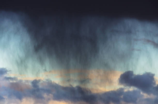 Background image of cloudy sky with lightning and rain