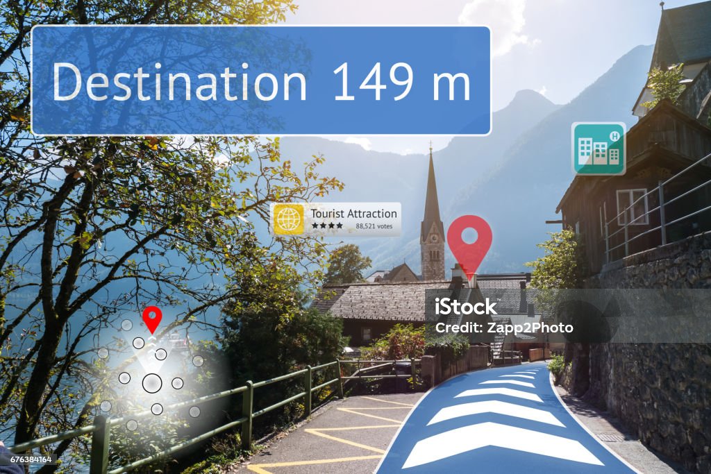 Ar Compass Augmented Reality Technology Virtual Navigation Concept Graphic Of Ar ...