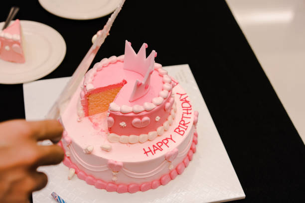 istock pink pastel birthday cake crown on top 676393978