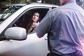 Police Officer Making Traffic Stop