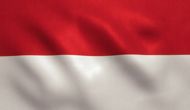 インドネシアの旗 - インドネシア国旗 ストックフォトと画像