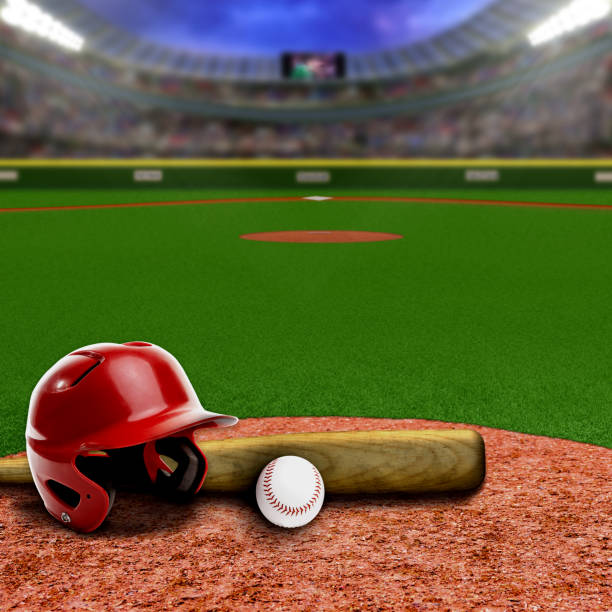 istock Baseball Stadium With Equipment and Copy Space 676471932