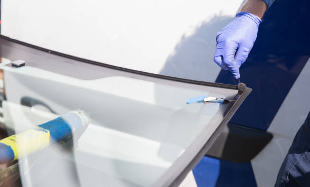 istock New windscreen windshield being primed before being fitted to vehicle 676514844