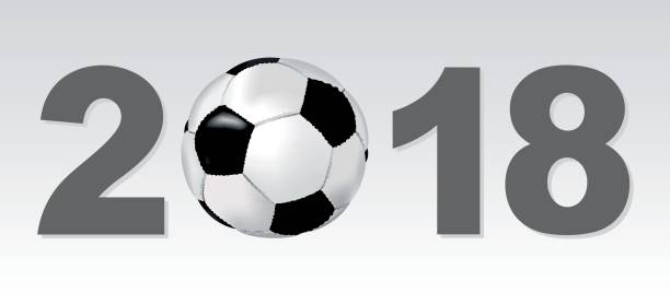 ilustrações de stock, clip art, desenhos animados e ícones de background with the sign 2018 and soccer ball - england map soccer soccer ball