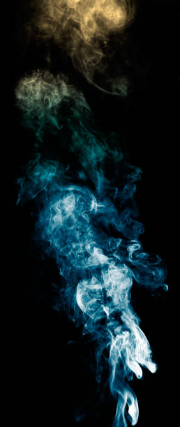 istock Colorful fantasy smoke on black background 676603274