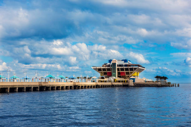 The Pier is a landmark and tourist destination at St. Petersburg, Florida, United States
