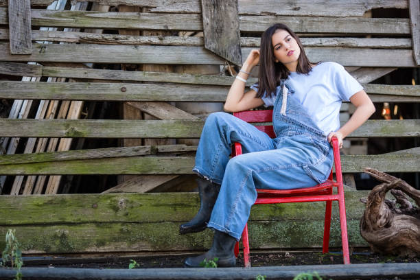 istock Young woman on the farm 676703354