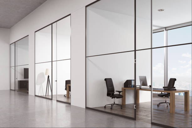 istock Side view of office lobby 676736346