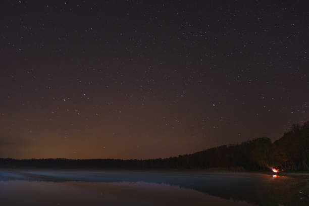 istock lights over a lake on a starry night 676769516