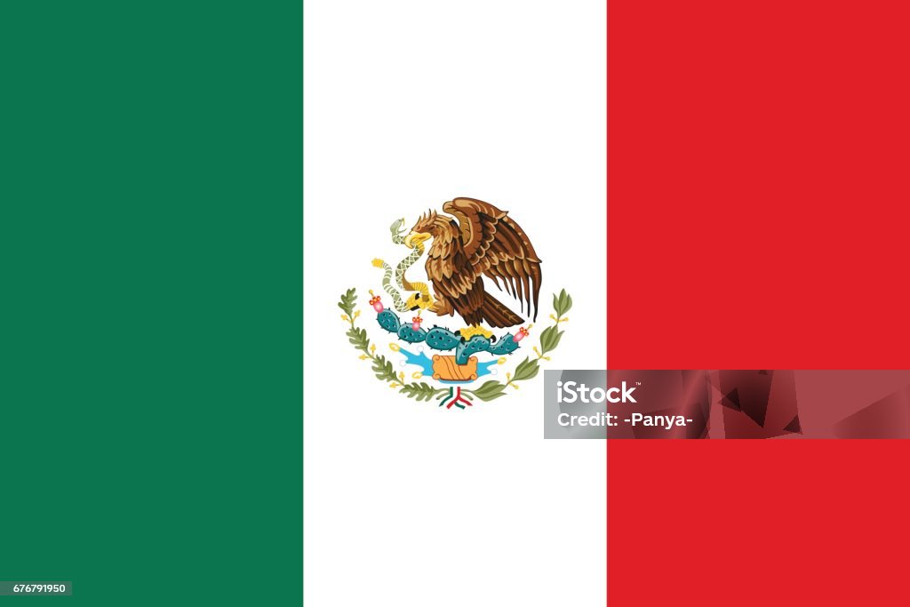 Flag of Mexico. Mexico stock vector