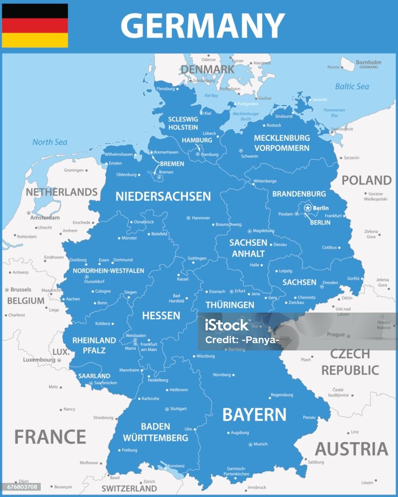 Deutschland Bundesländer Und Hauptstädte Karte Die Detaillierte Karte Von Deutschland Mit Den Regionen Oder Staaten