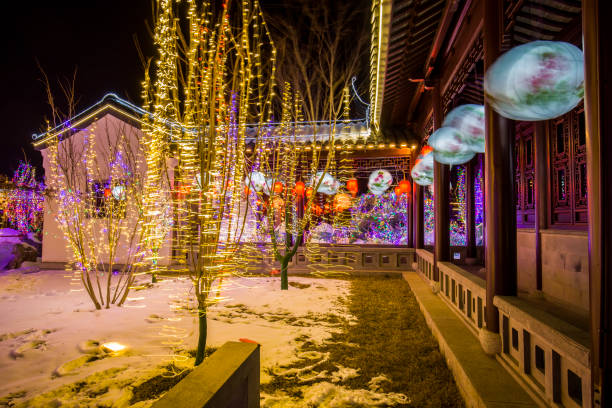 istock Night at traditional Chinese architecture, jiangnan pavilions 676903994